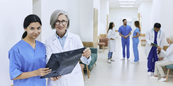 Hospital doctor and nurse